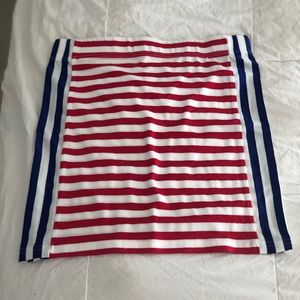 Red/white/blue mini skirt